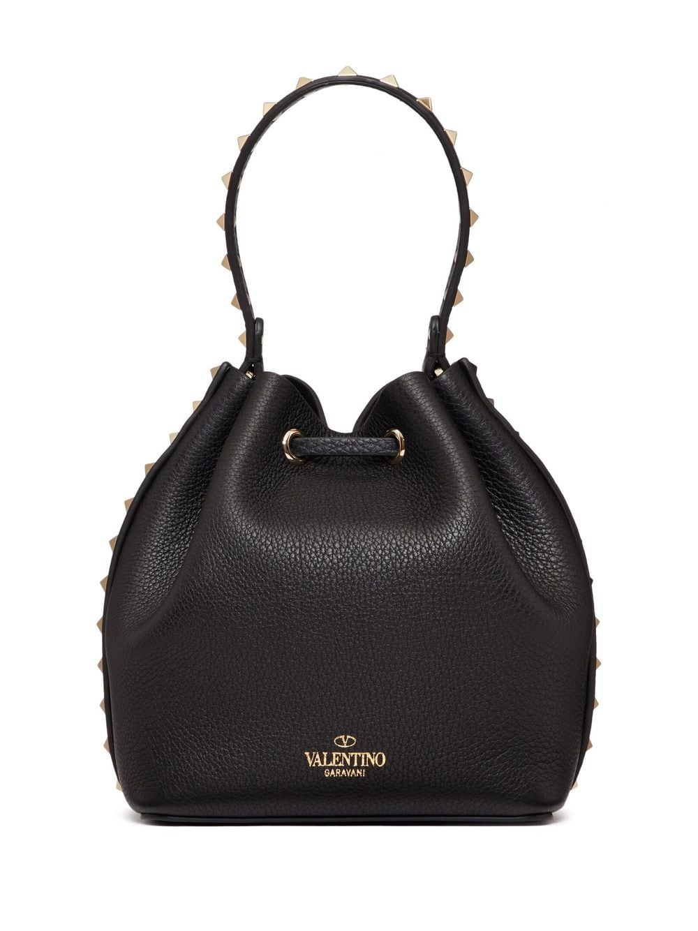 VALENTINO GARAVANI VALENTINO GARAVANI- Rockstud Leather Bucket Bag