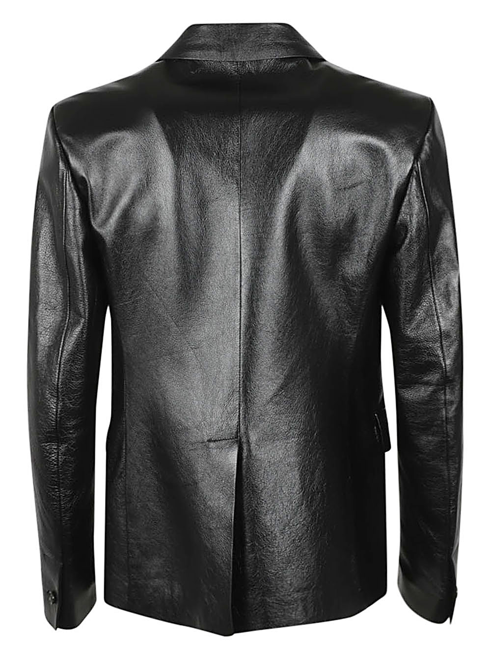 Versace VERSACE- Single-breasted Leather Jacket