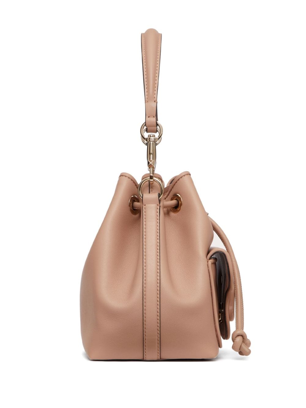 VALENTINO GARAVANI VALENTINO GARAVANI- Locò Small Leather Drawstring Bag