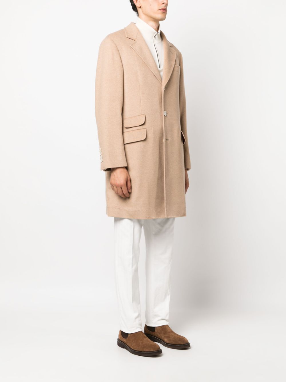 Brunello Cucinelli BRUNELLO CUCINELLI- Cashmere Single-breasted Coat