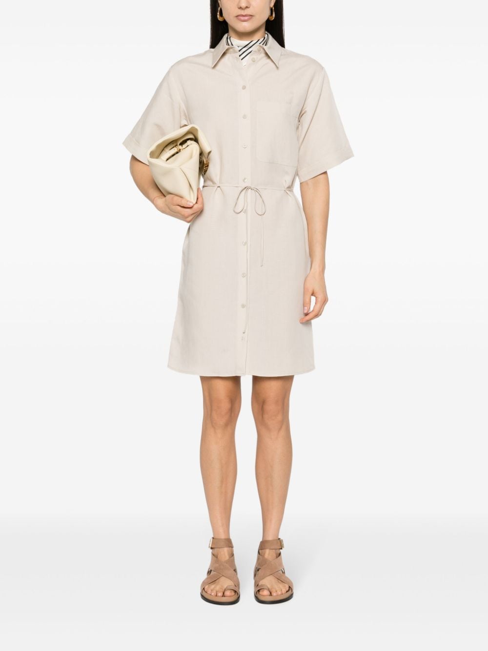 Calvin Klein CALVIN KLEIN- Linen Blend Relaxed Shirt Dress