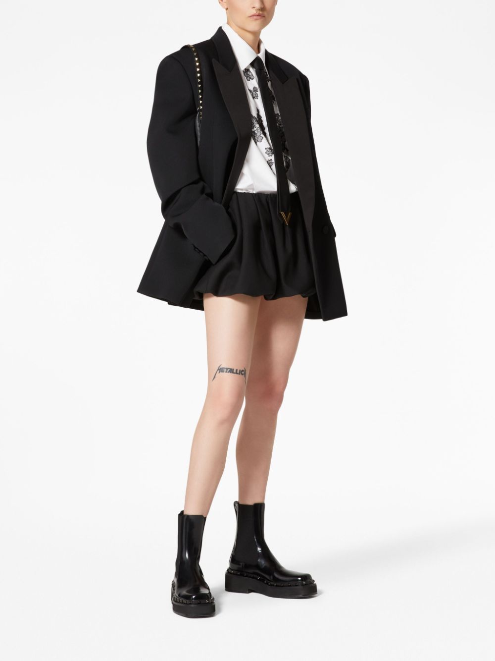 Valentino VALENTINO- Crepe Mini Skirt