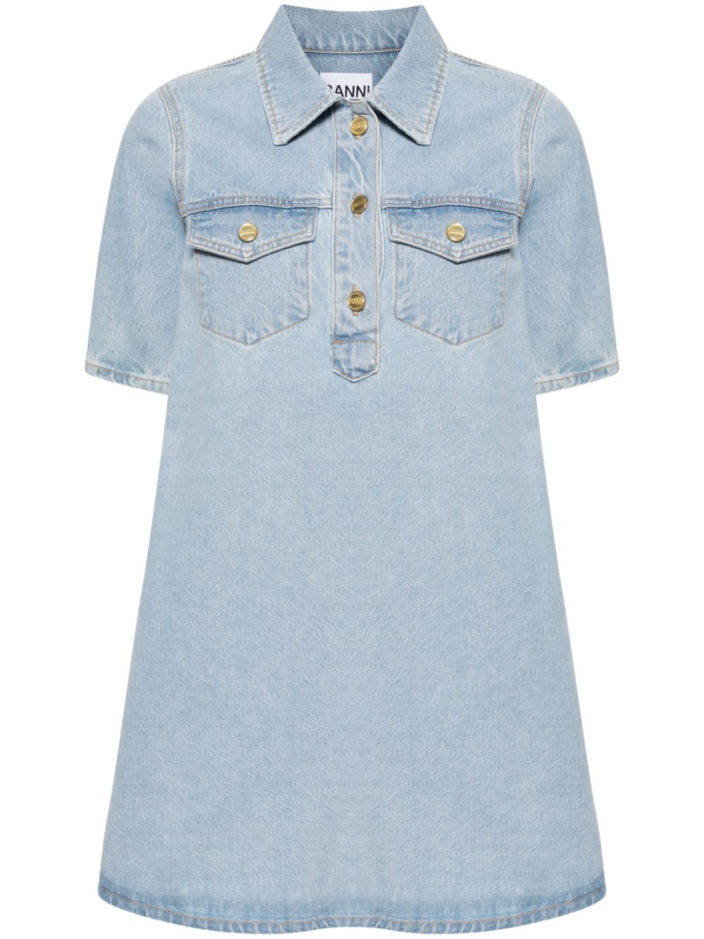 Ganni GANNI- Cutline Denim Mini Dress