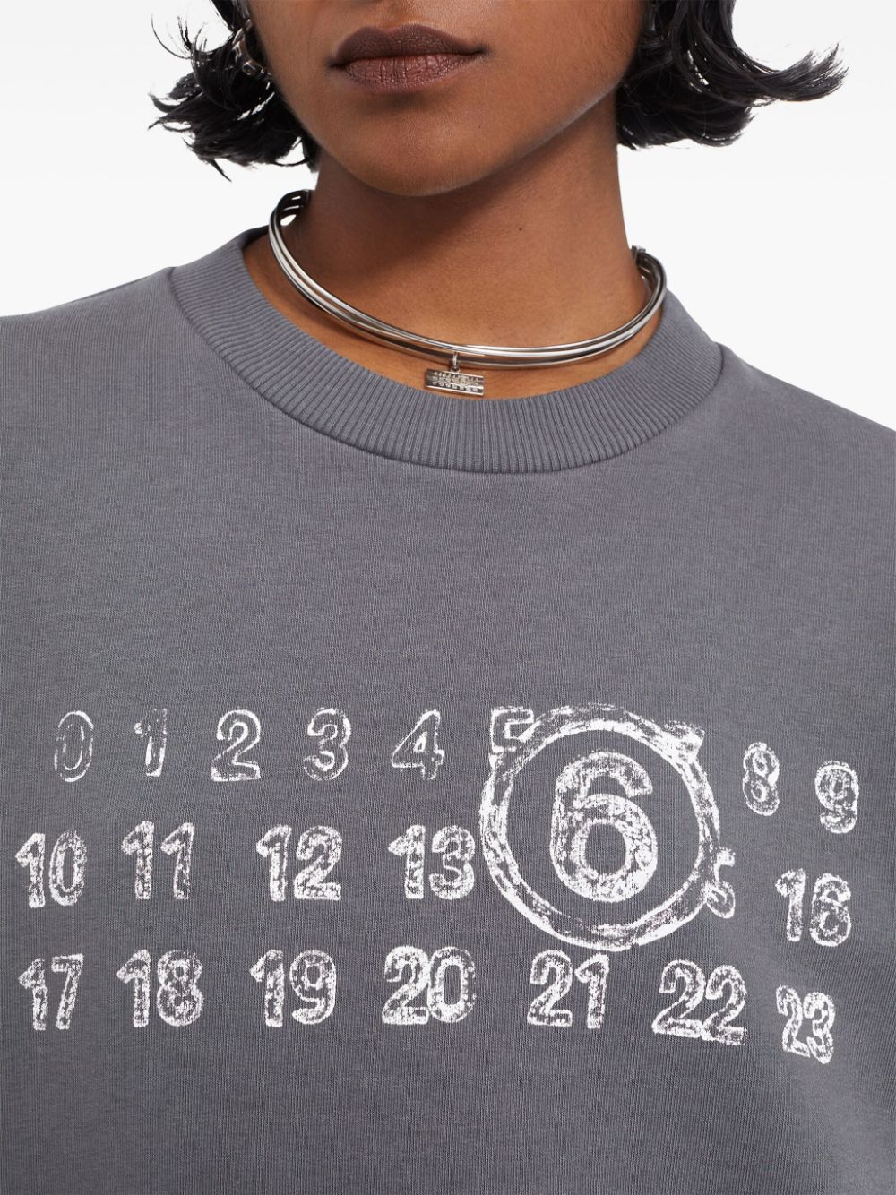 MM6 Maison Margiela MM6 MAISON MARGIELA- Logo Rundhals Sweatshirt