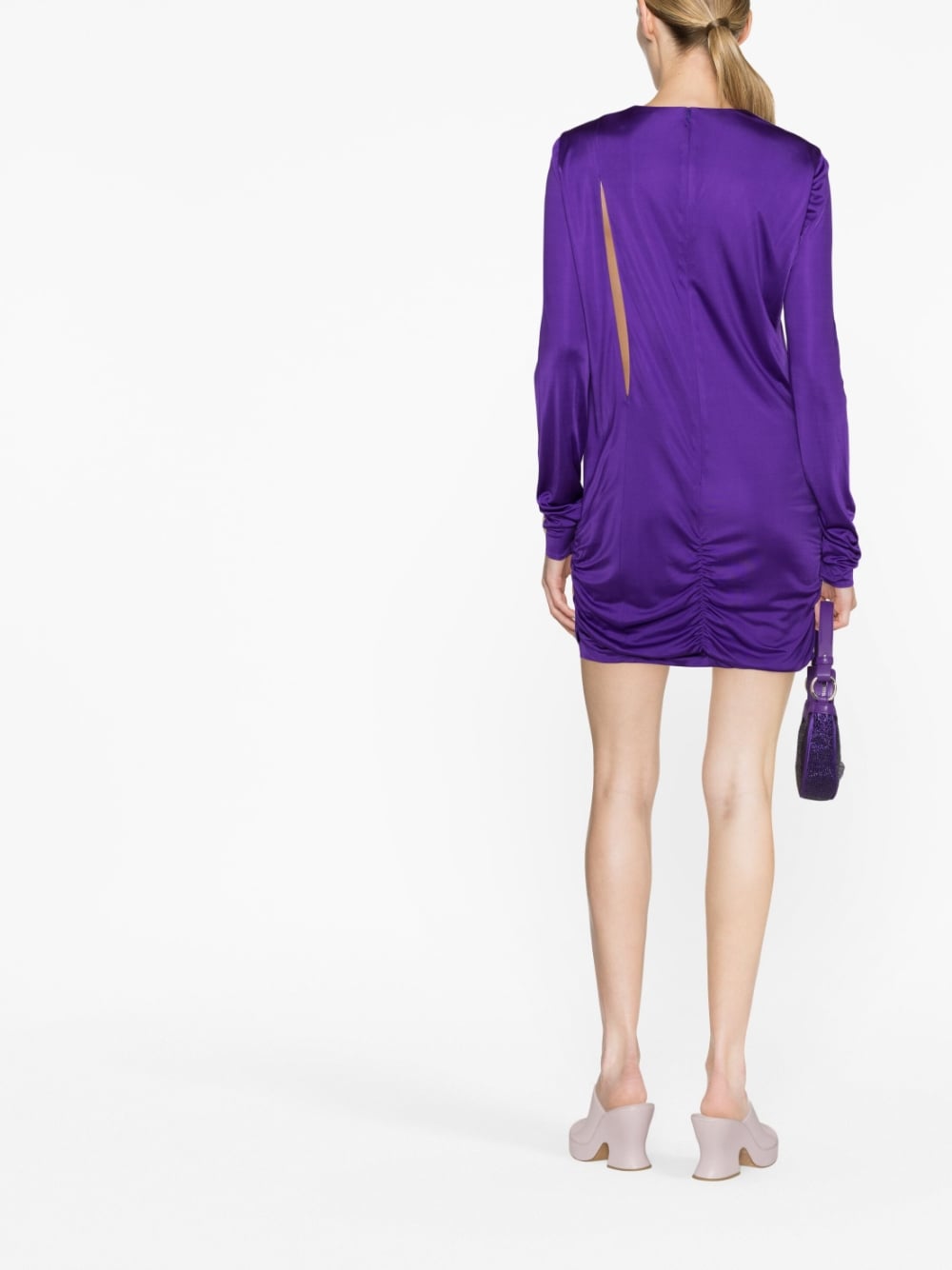 Versace VERSACE- Short Draped Viscose Dress