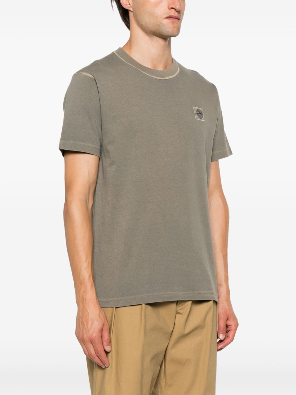 Stone Island STONE ISLAND- Cotton T-shirt With Logo