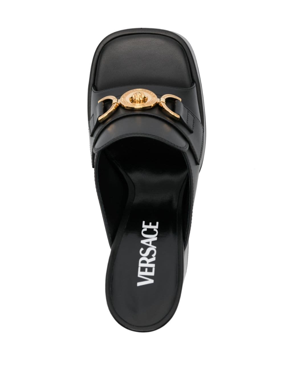 Versace VERSACE- Medusa Aevitas Leather Platform Mules