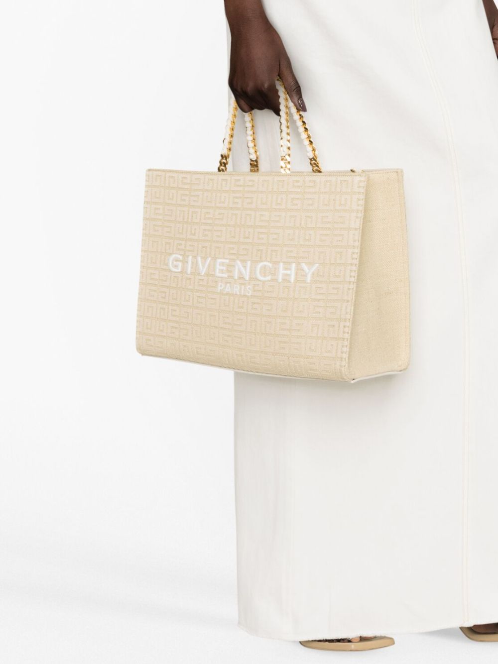 Givenchy GIVENCHY- G-tote Medium Juta Shopping Bag