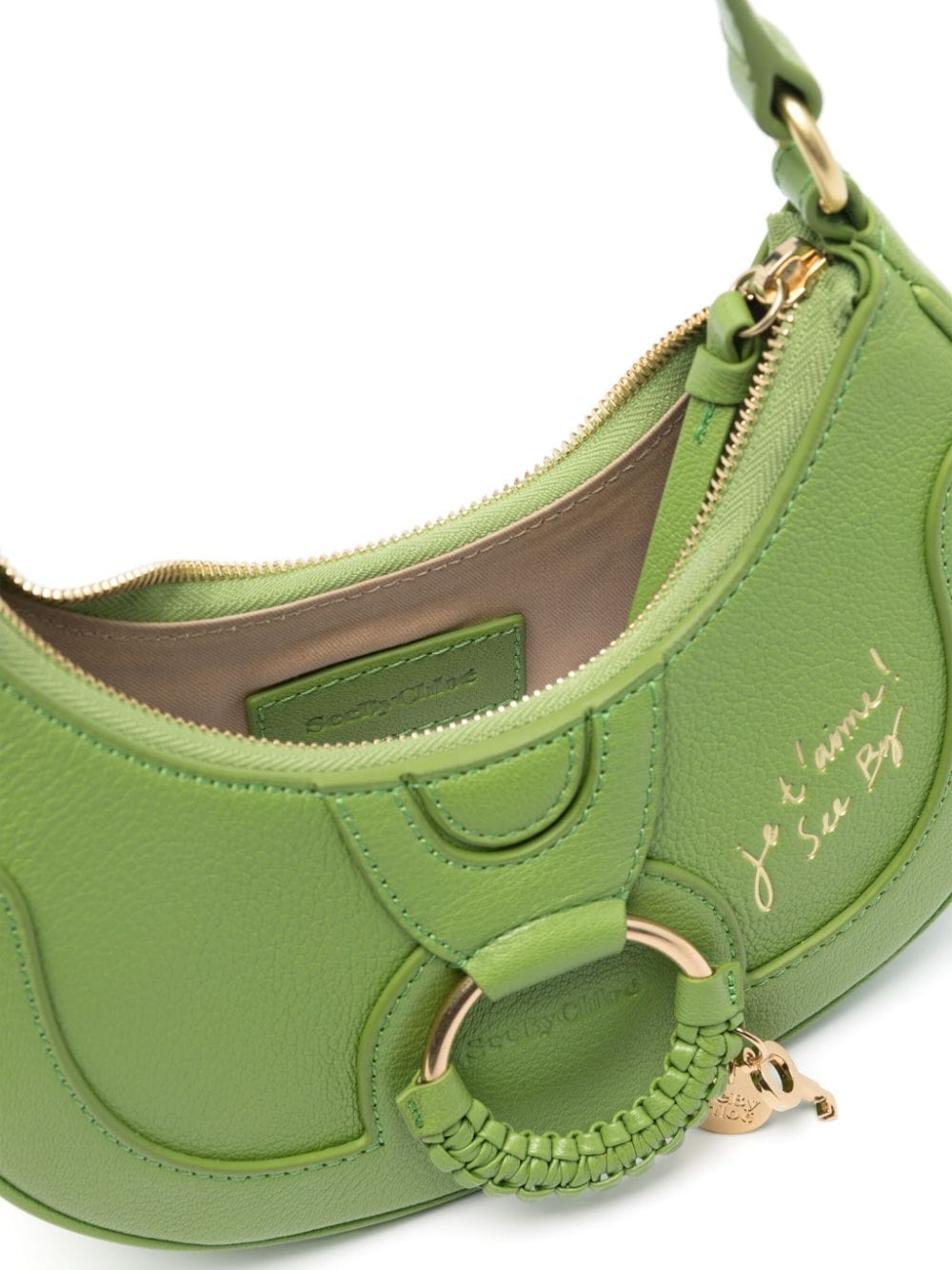 See By Chloé SEE BY CHLOÉ- Hana Half-moon Leather Shoulder Bag