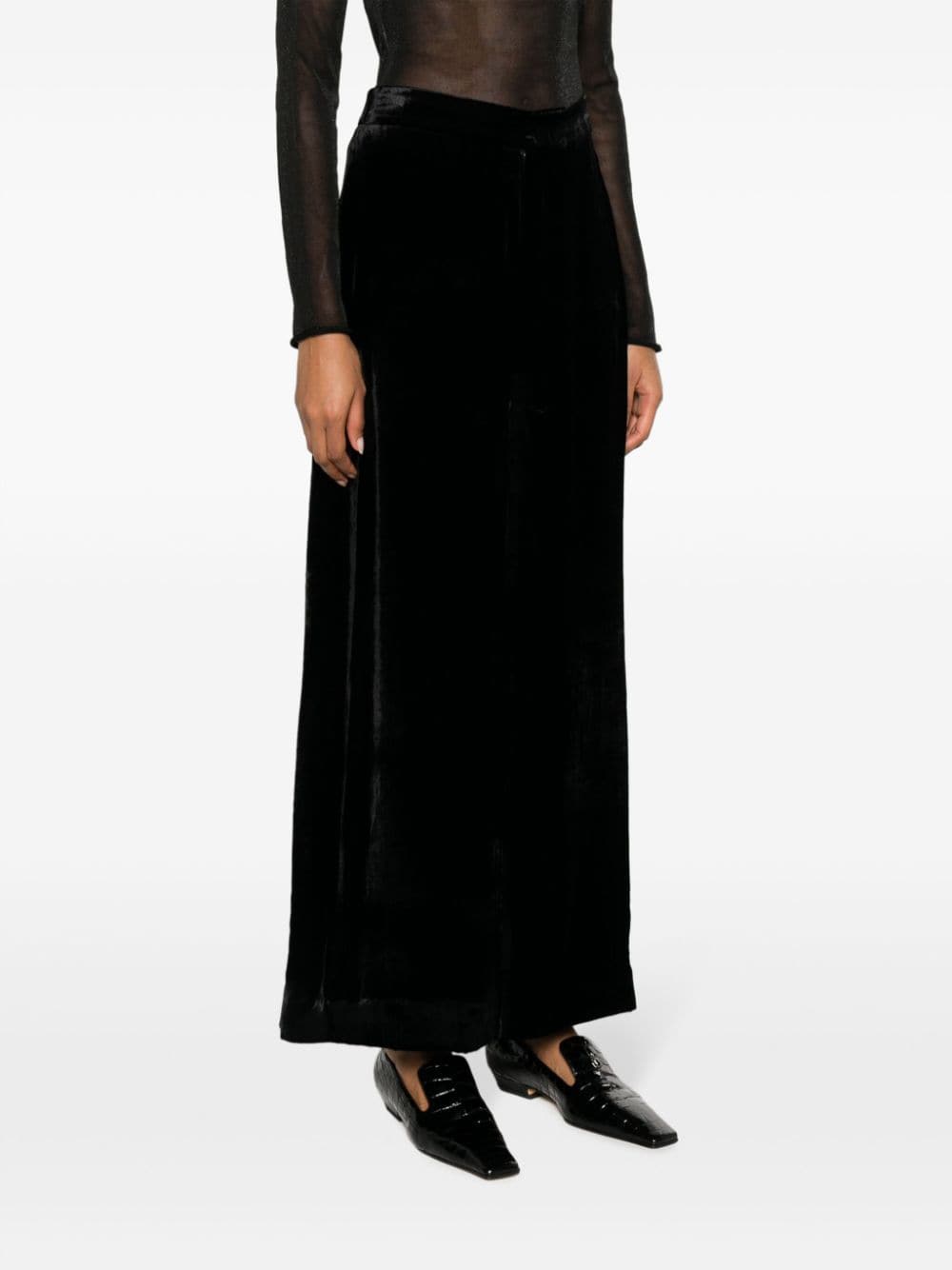 Parosh PAROSH- Velvet Long Skirt