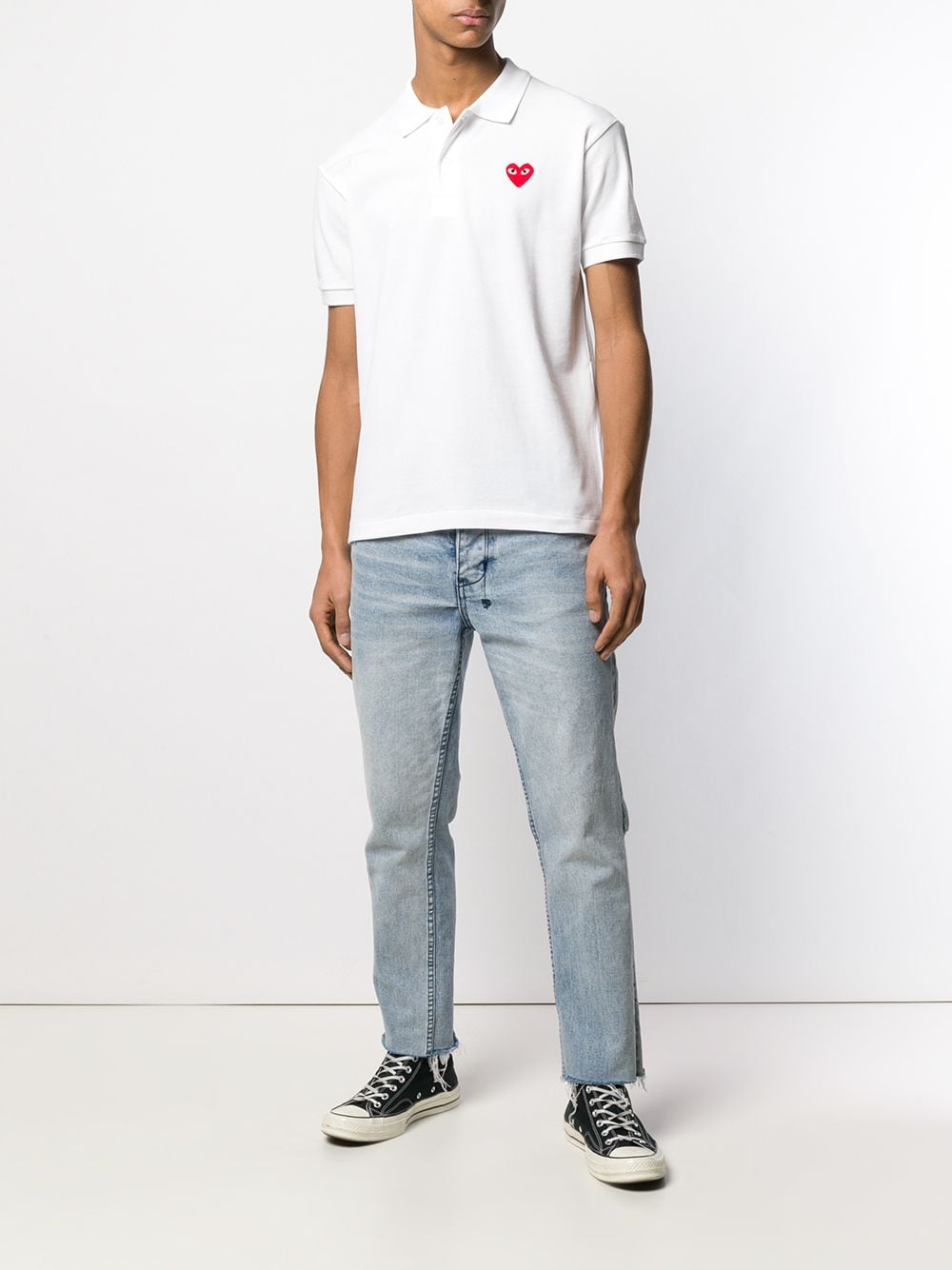 Comme Des Garçons Play COMME DES GARCONS PLAY- Logo Cotton Polo Shirt