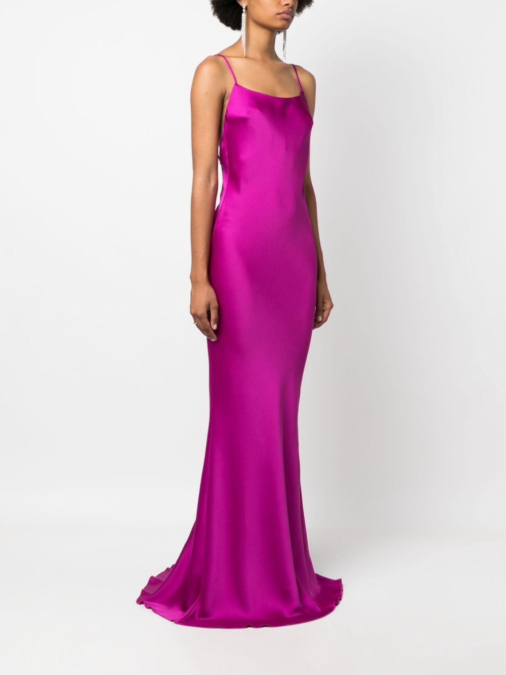 The andamane THE ANDAMANE- Satin Long Slip Dress