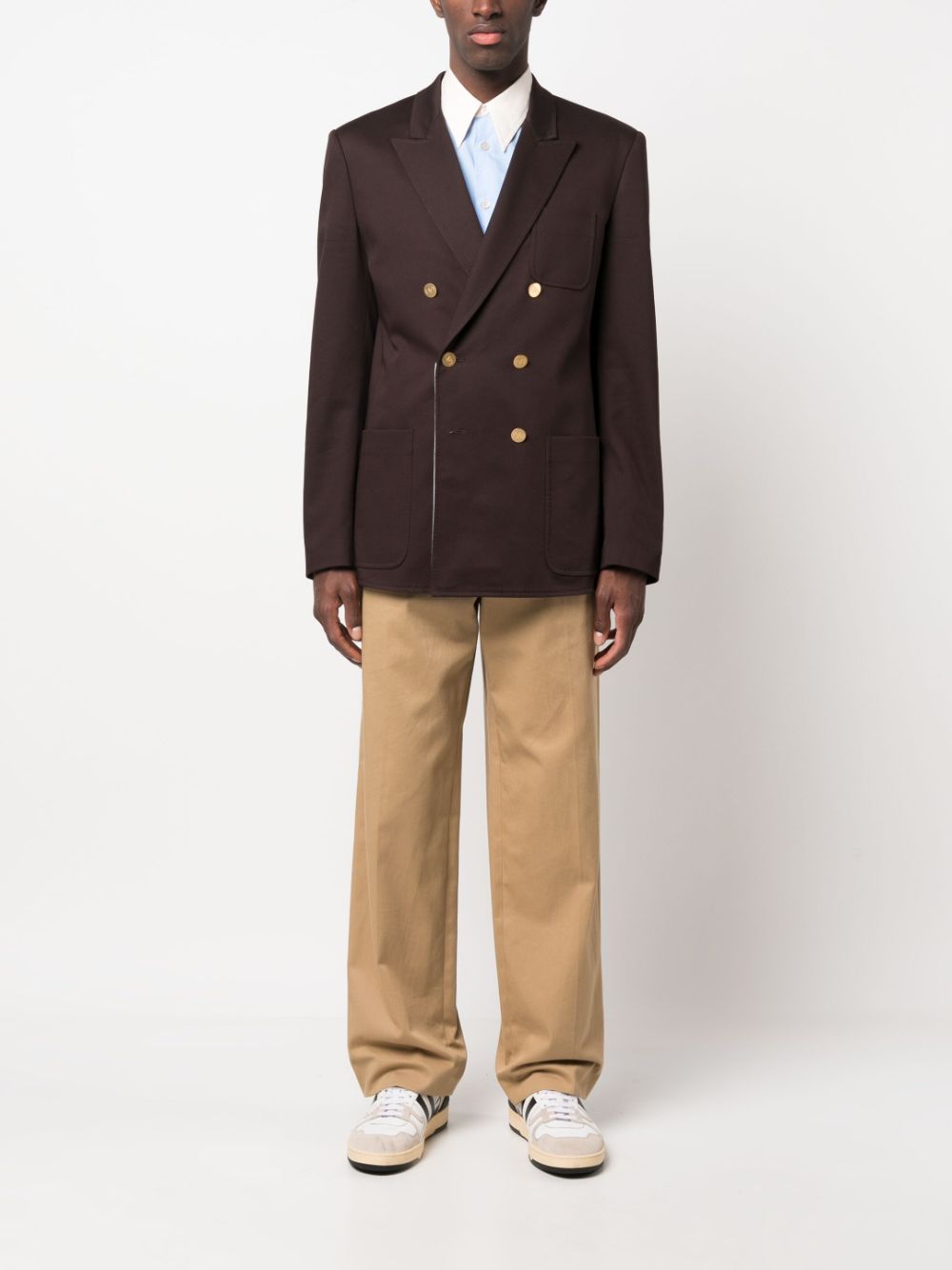 Valentino VALENTINO- Cotton Double-breasted Blazer Jacket