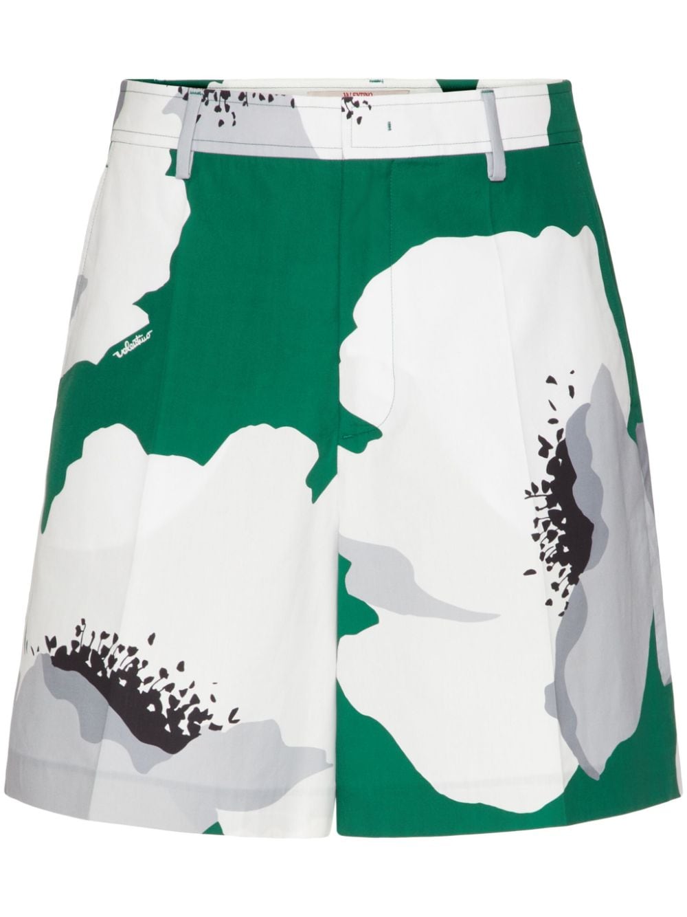 Valentino VALENTINO- Flower Portrait Cotton Shorts