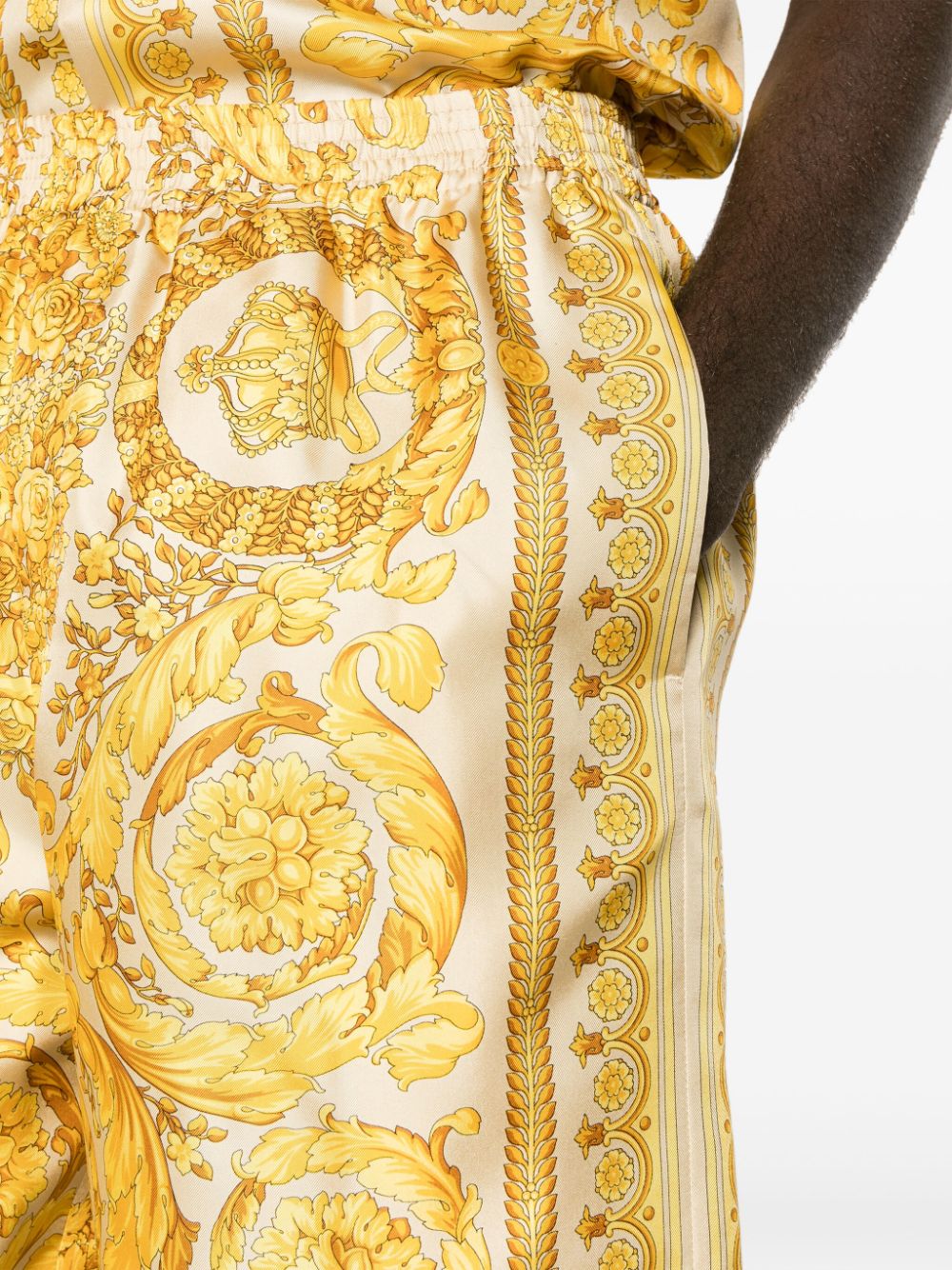 Versace VERSACE- Barocco Print Silk Shorts