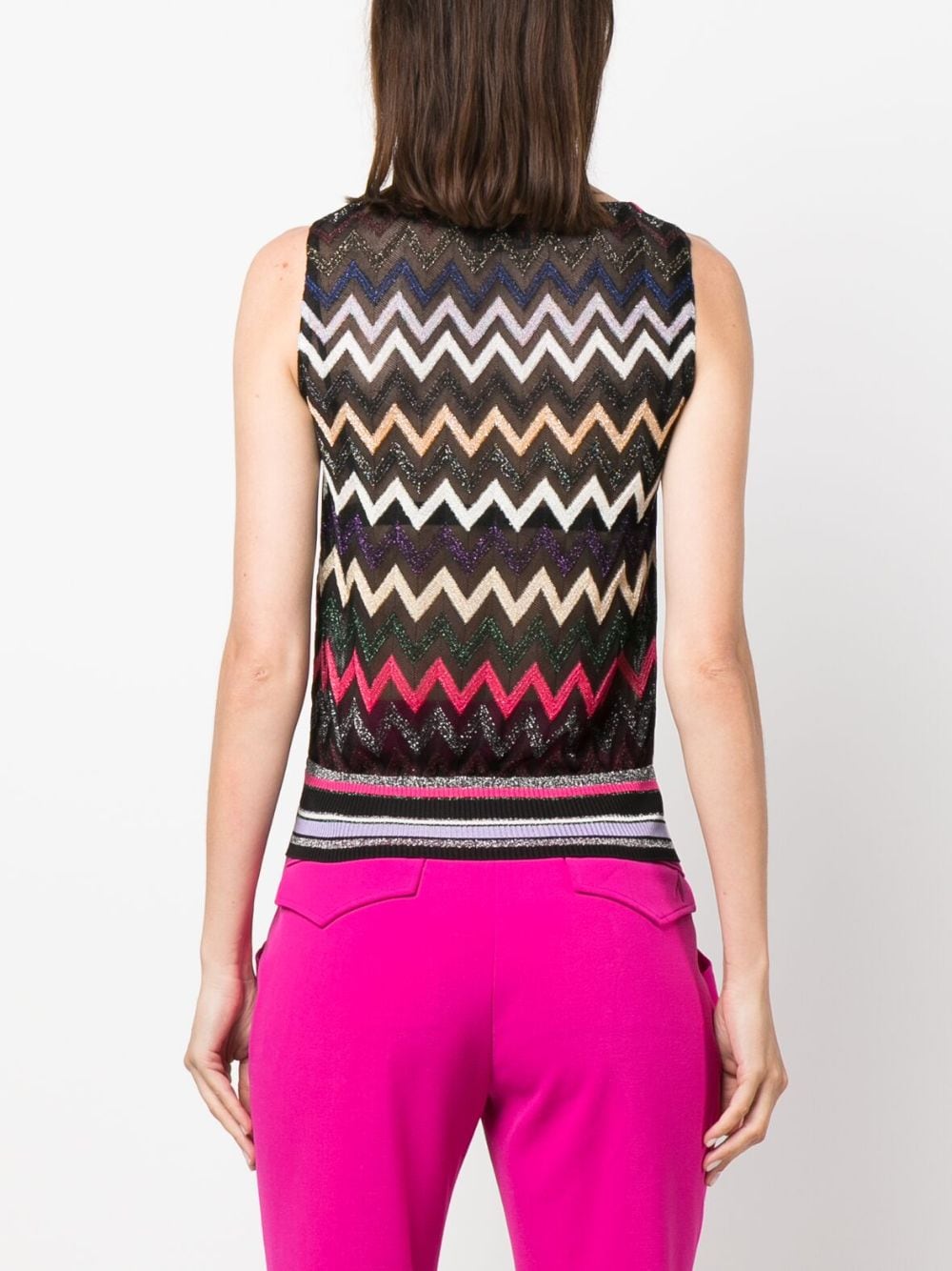 Missoni MISSONI- Zig Zag Pattern Sleeveless Top