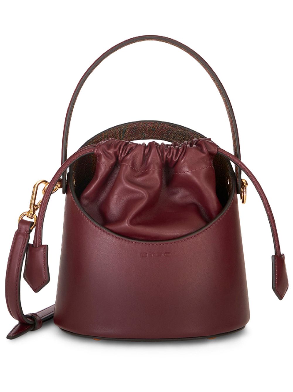 Etro ETRO- Saturno Mini Leather Bucket Bag