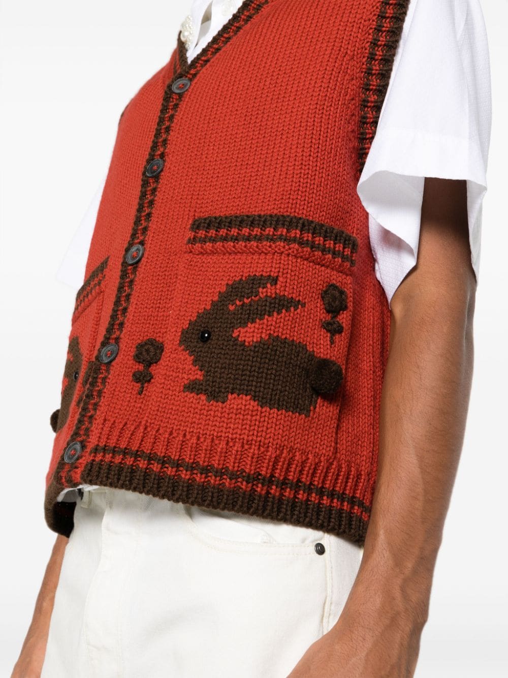 BODE BODE- Embroidered Wool Vest
