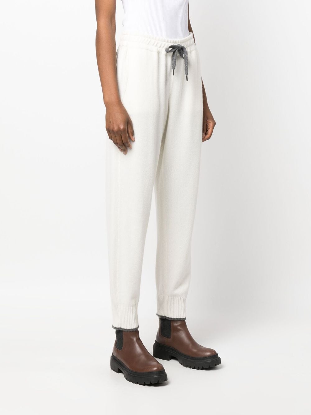 Brunello Cucinelli BRUNELLO CUCINELLI- High-waisted Cashmere Trousers