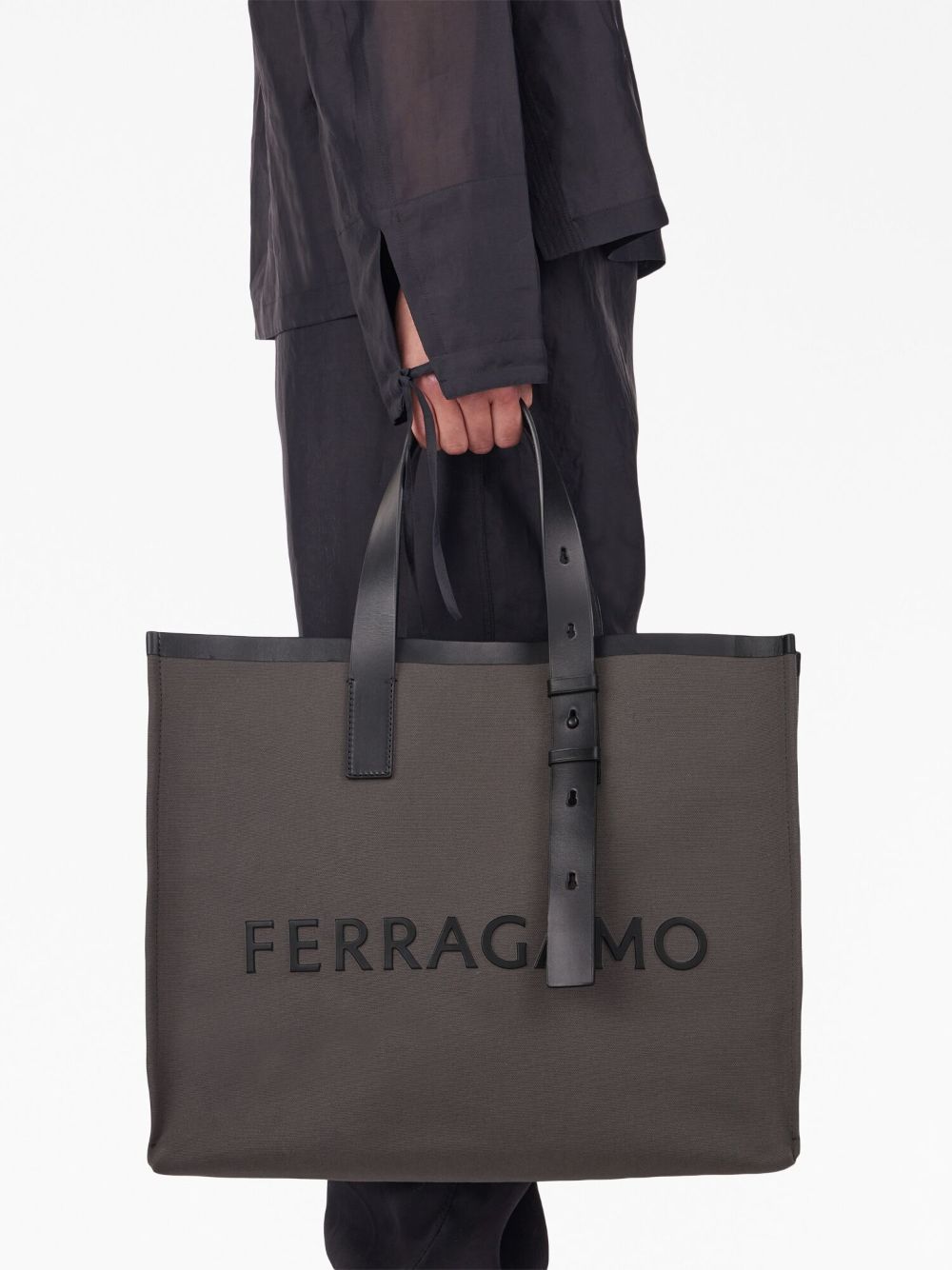 Ferragamo FERRAGAMO- Logo Canvas Tote