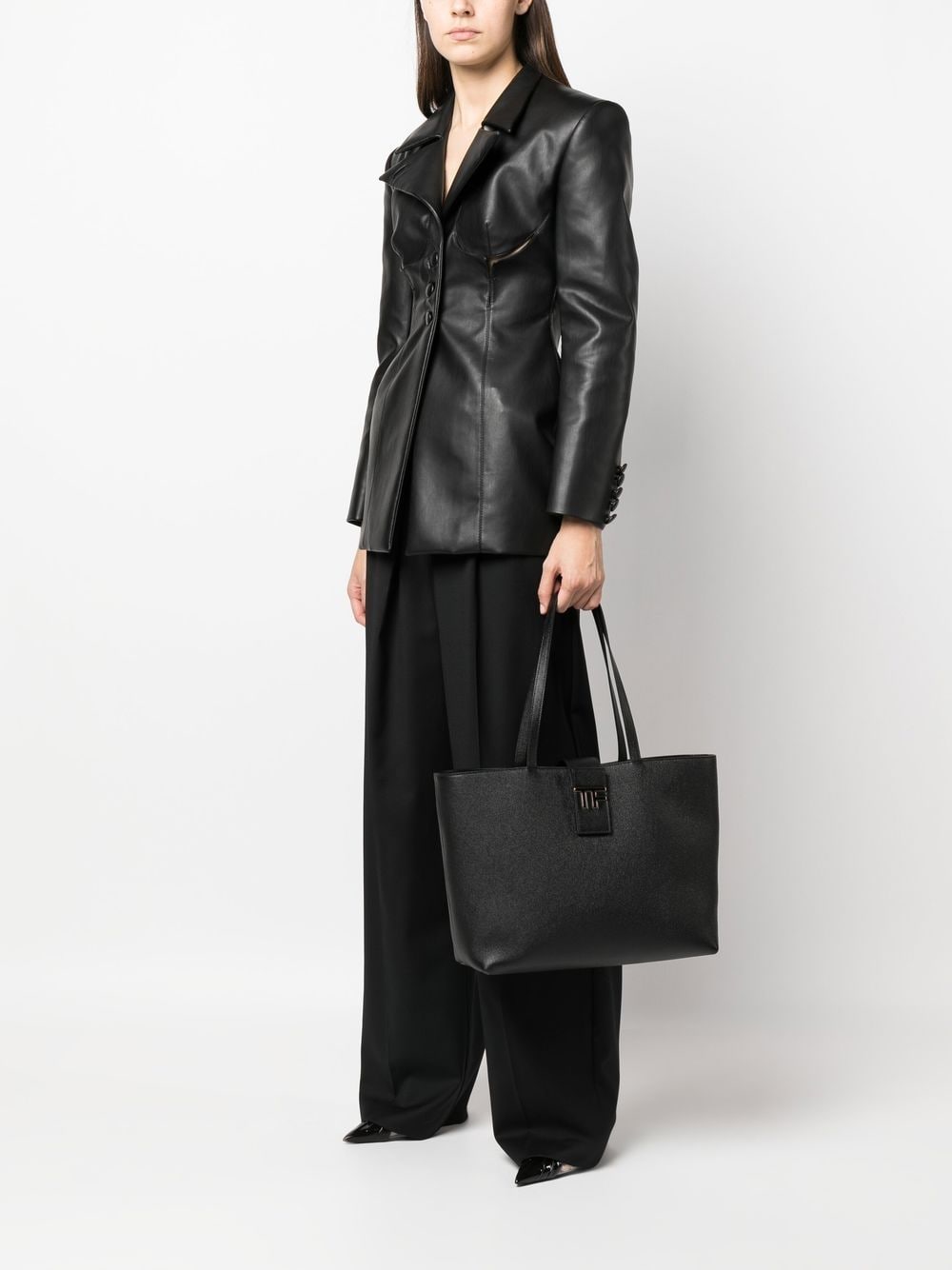 Tom Ford TOM FORD- Tf East-west Small Grain Leather Tote Bag
