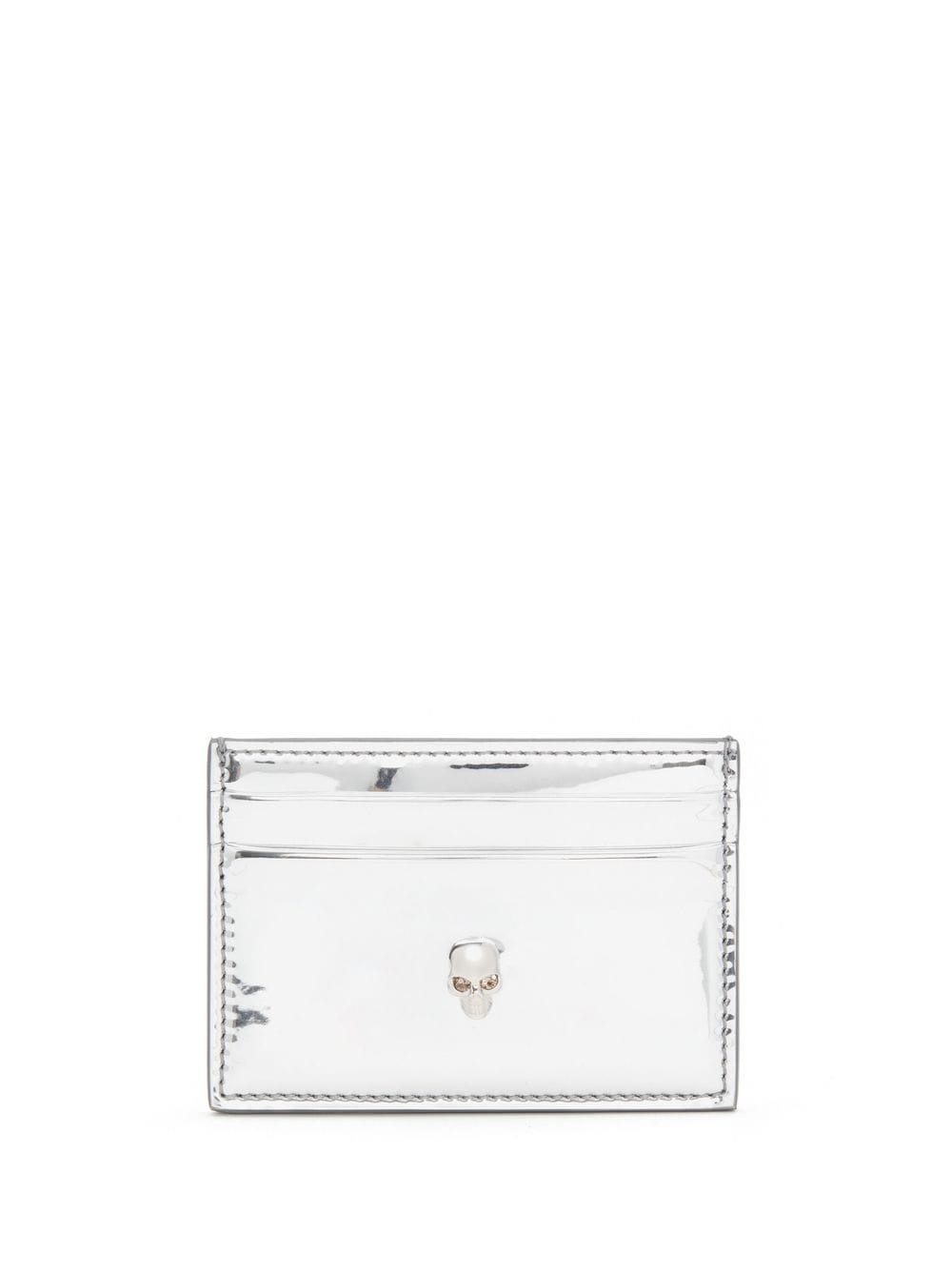 Alexander McQueen ALEXANDER MCQUEEN- Skull Metallic Leather Credit Card Case