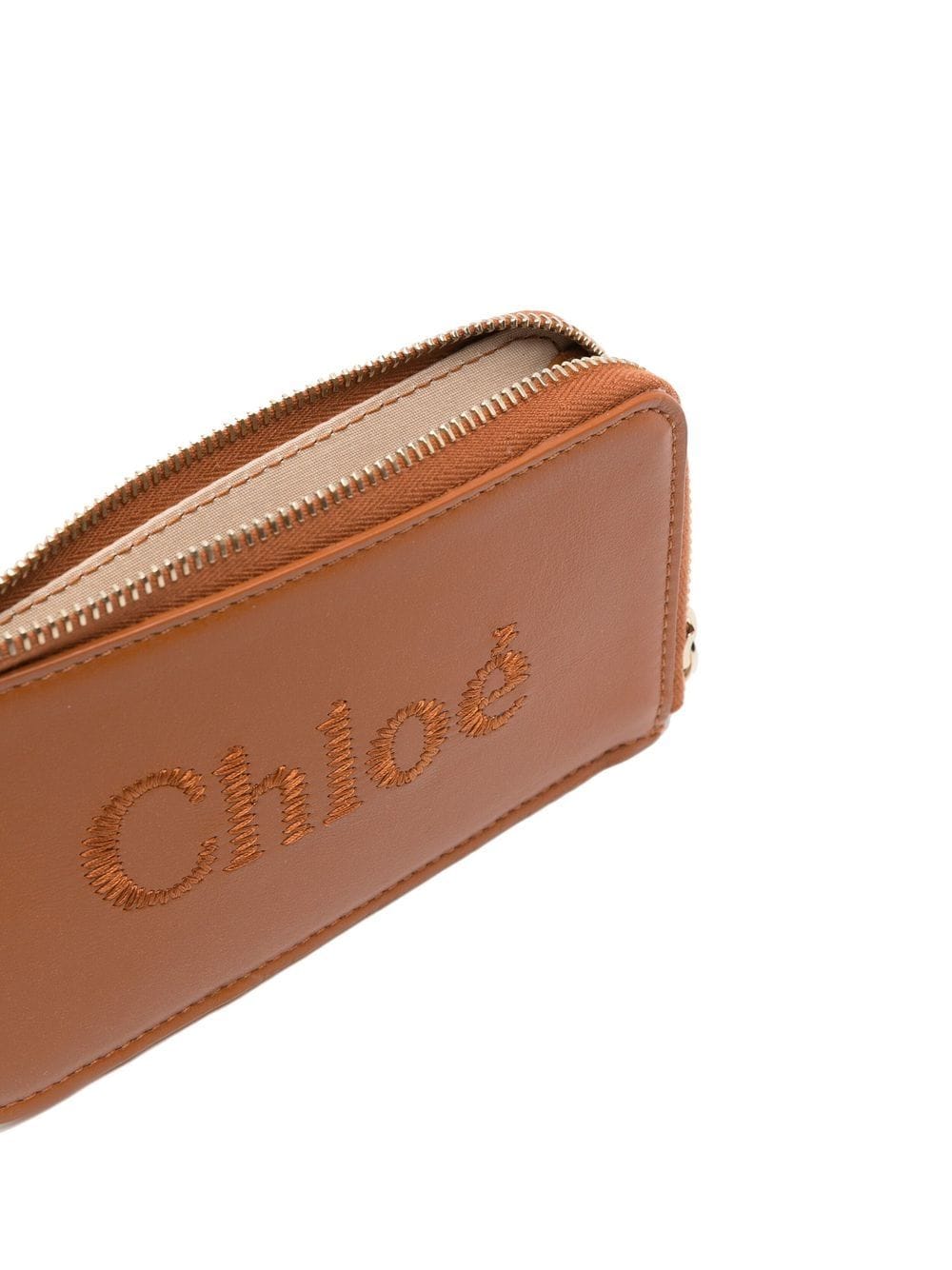 Chloé CHLOÉ- Chloé Sense Leather Zipped Card Holder