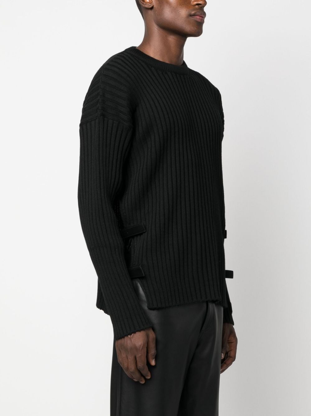 Versace VERSACE- Buckles Detail Wool Sweater