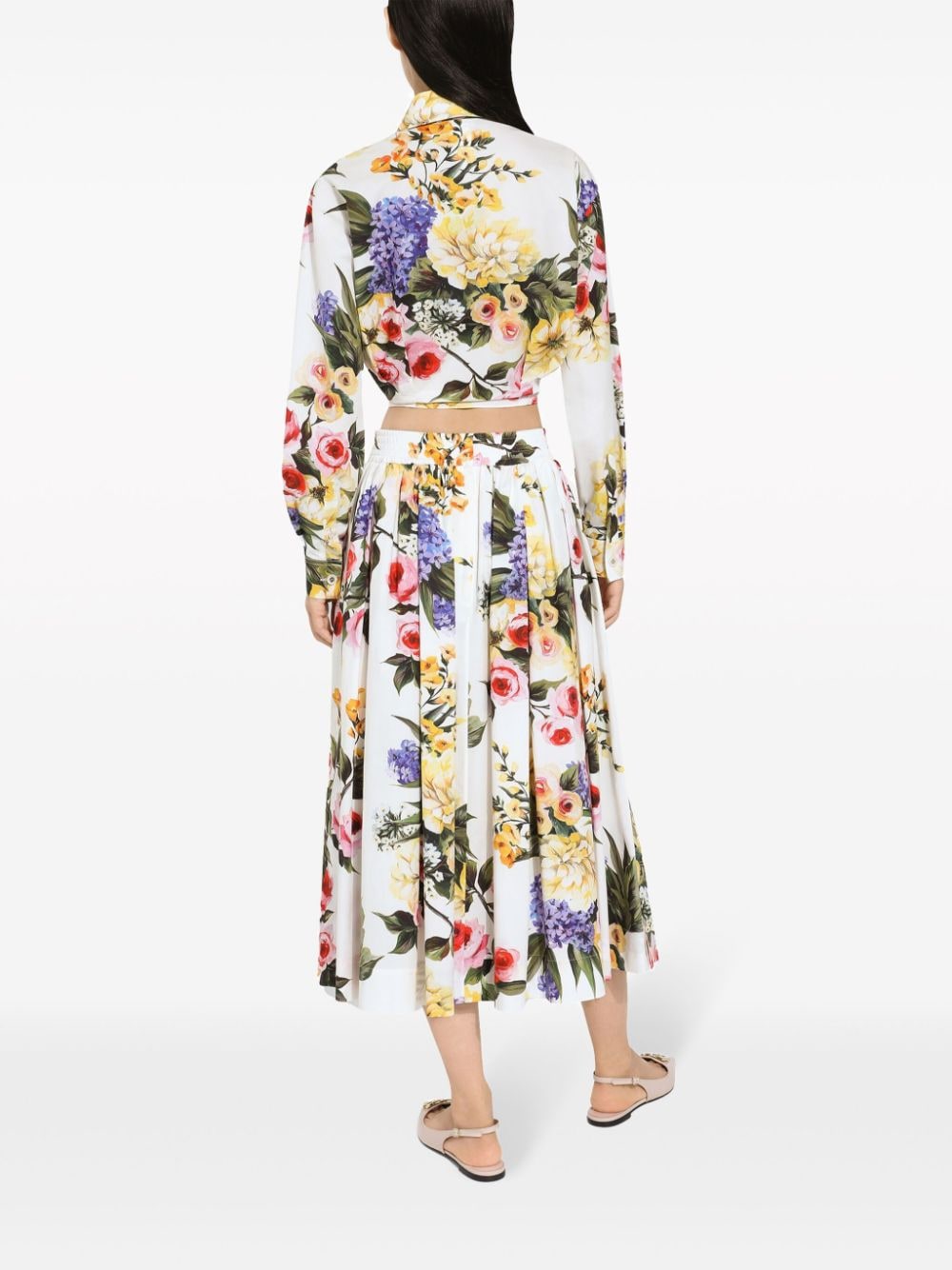 Dolce & Gabbana DOLCE & GABBANA- Printed Cotton Midi Skirt