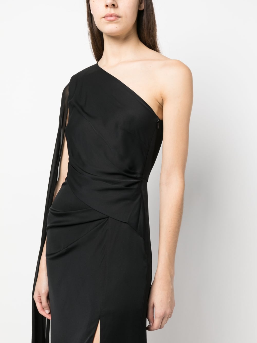 Roland Mouret ROLAND MOURET- Asymmetric Silk Crepe Long Dress