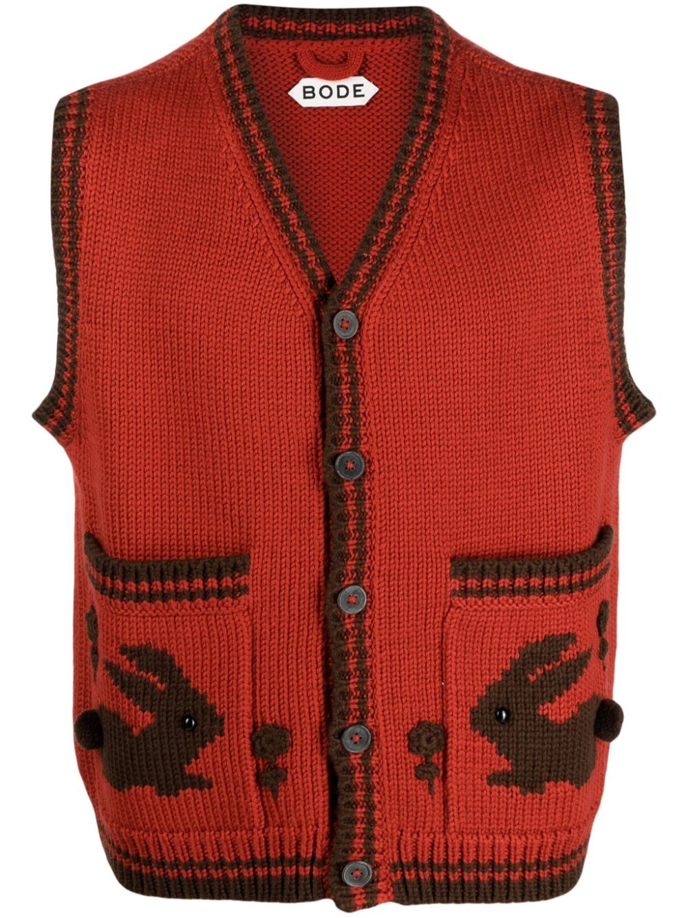 BODE BODE- Embroidered Wool Vest