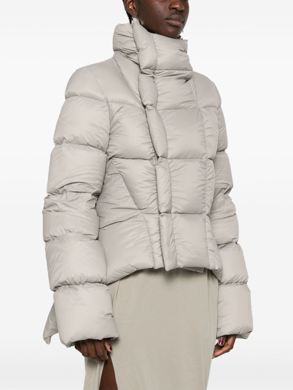 Rick Owens RICK OWENS- Funnel-neck Cropped Padded Jacket