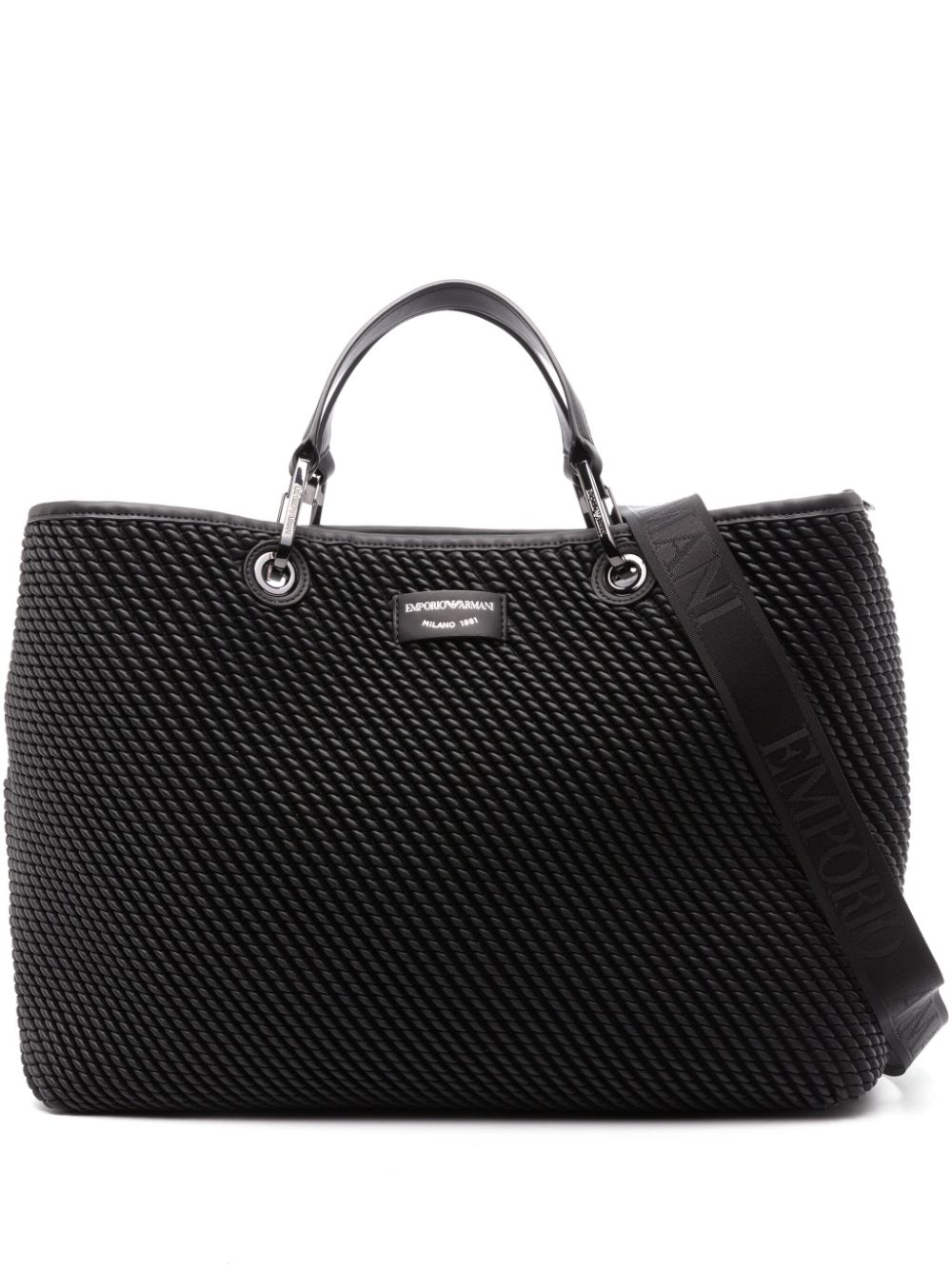 Emporio Armani EMPORIO ARMANI- Embossed Tote Bag