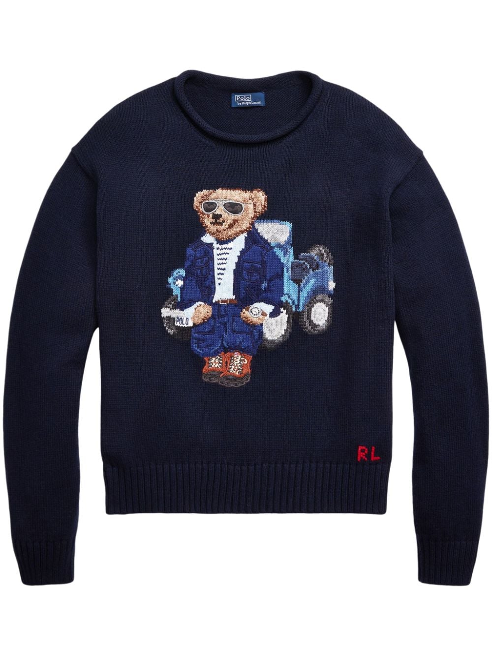 Polo Ralph Lauren POLO RALPH LAUREN- Cotton Sweater With Warp Print