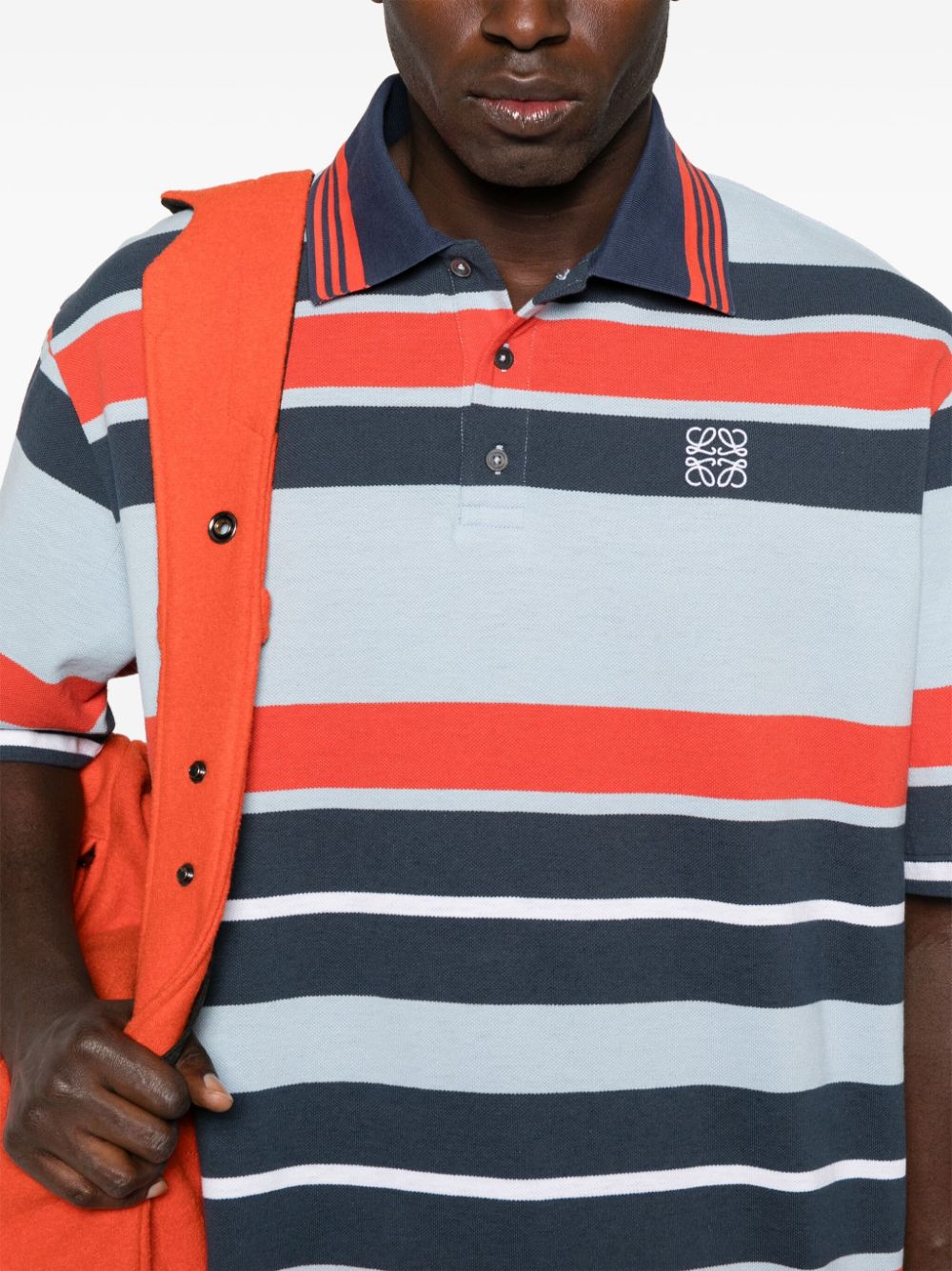 Loewe Paula's Ibiza LOEWE PAULA'S IBIZA- Oversized Striped Cotton Polo Shirt