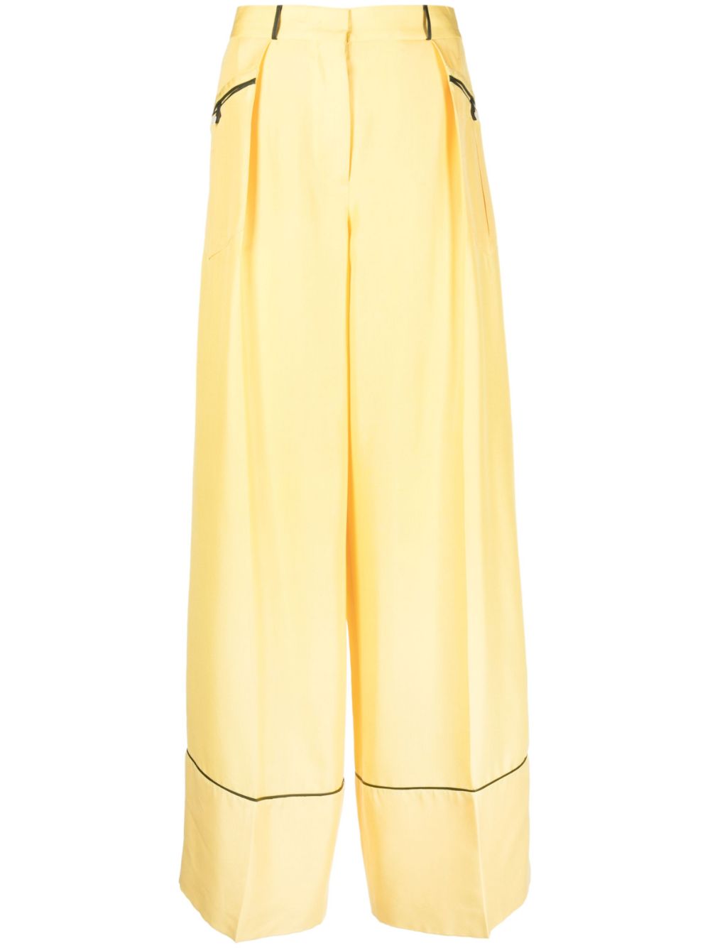 BALLY BALLY- Silk Wide-leg Trousers