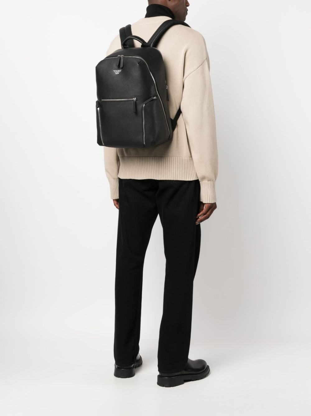 Emporio Armani EMPORIO ARMANI- Leather Backpack