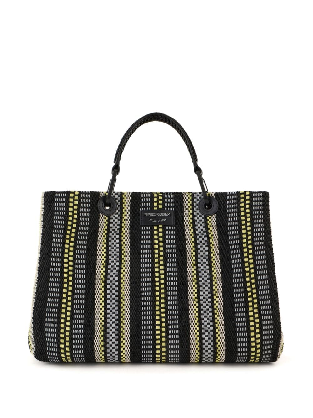 Emporio Armani EMPORIO ARMANI- Myea Striped Medium Tote Bag