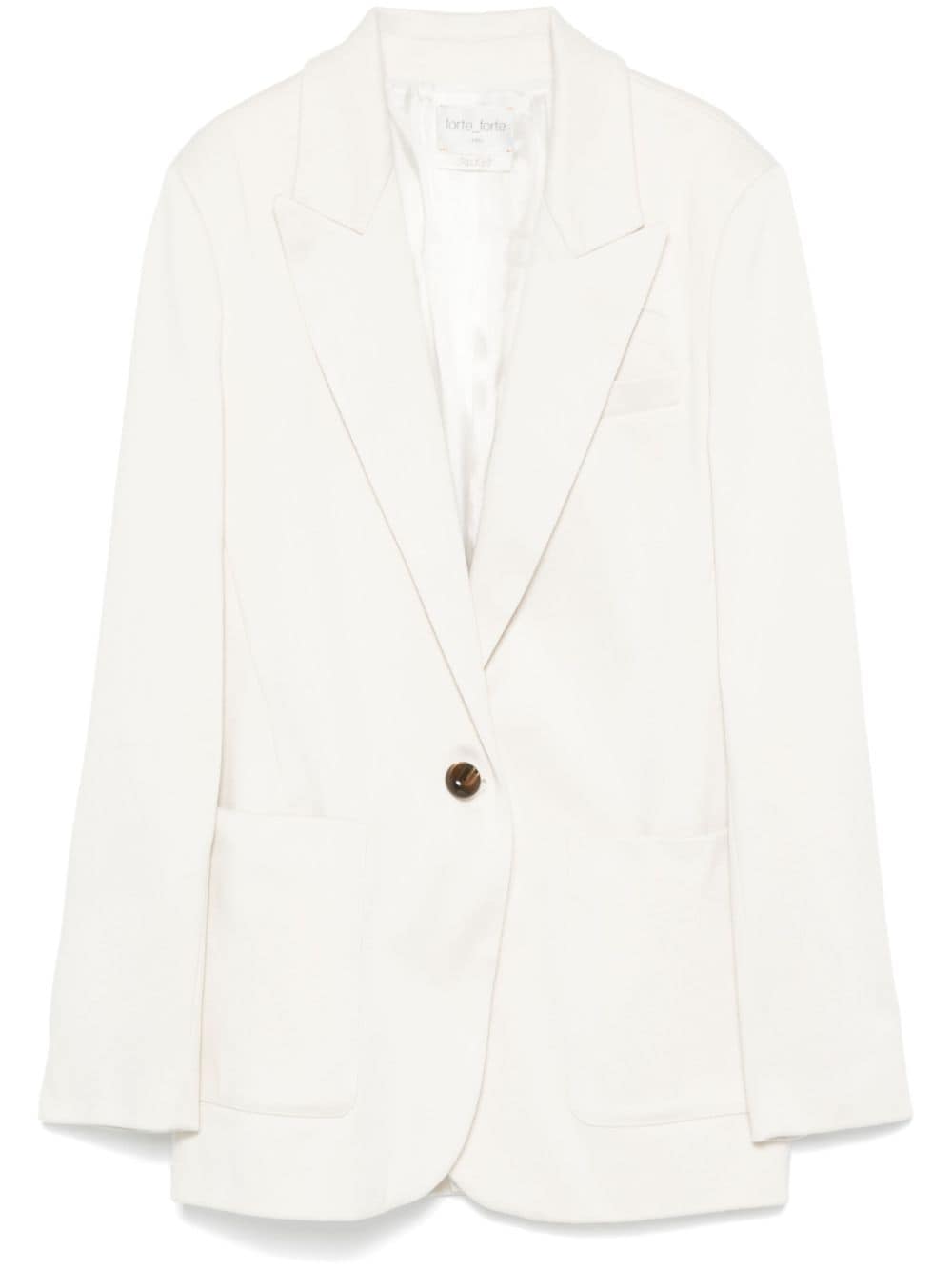 Forte Forte FORTE FORTE- Cotton Single-breasted Blazer Jacket