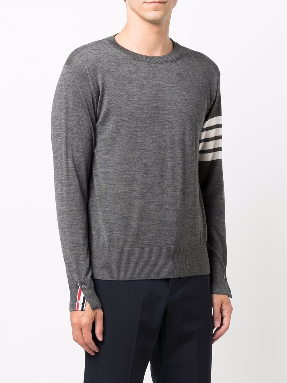 Thom Browne THOM BROWNE- 4-bar Wool Crewneck Jumper