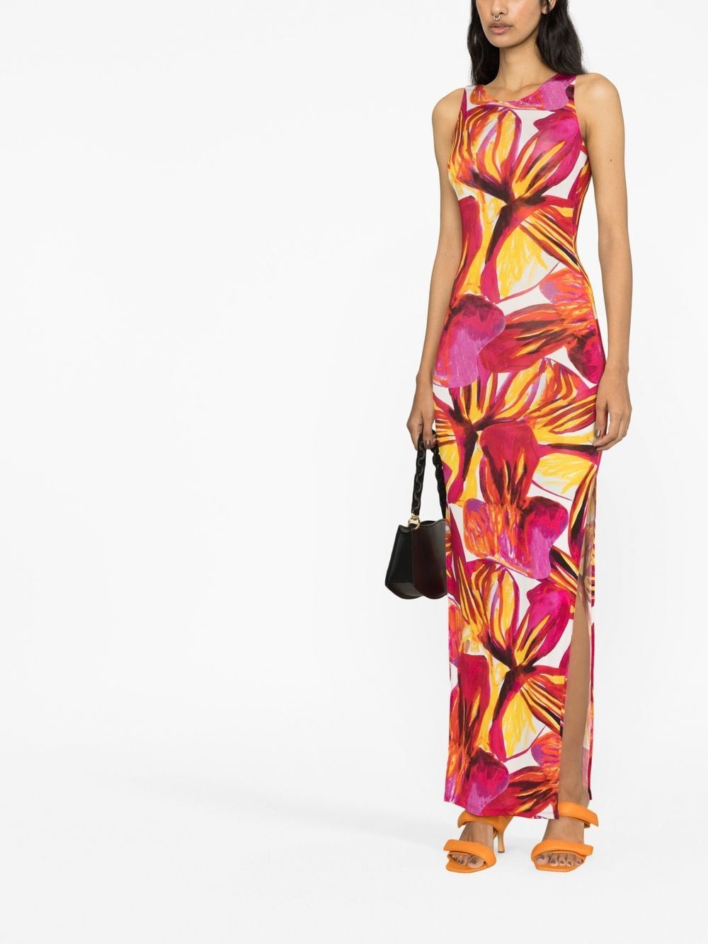 Louisa Ballou LOUISA BALLOU- Long Sleeveless Printed Dress