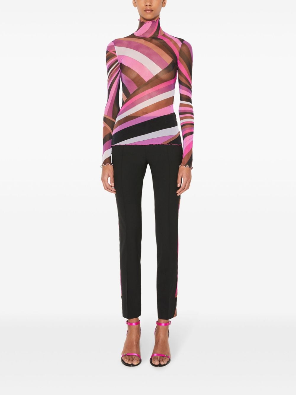 pucci PUCCI- Printed High-neck Top