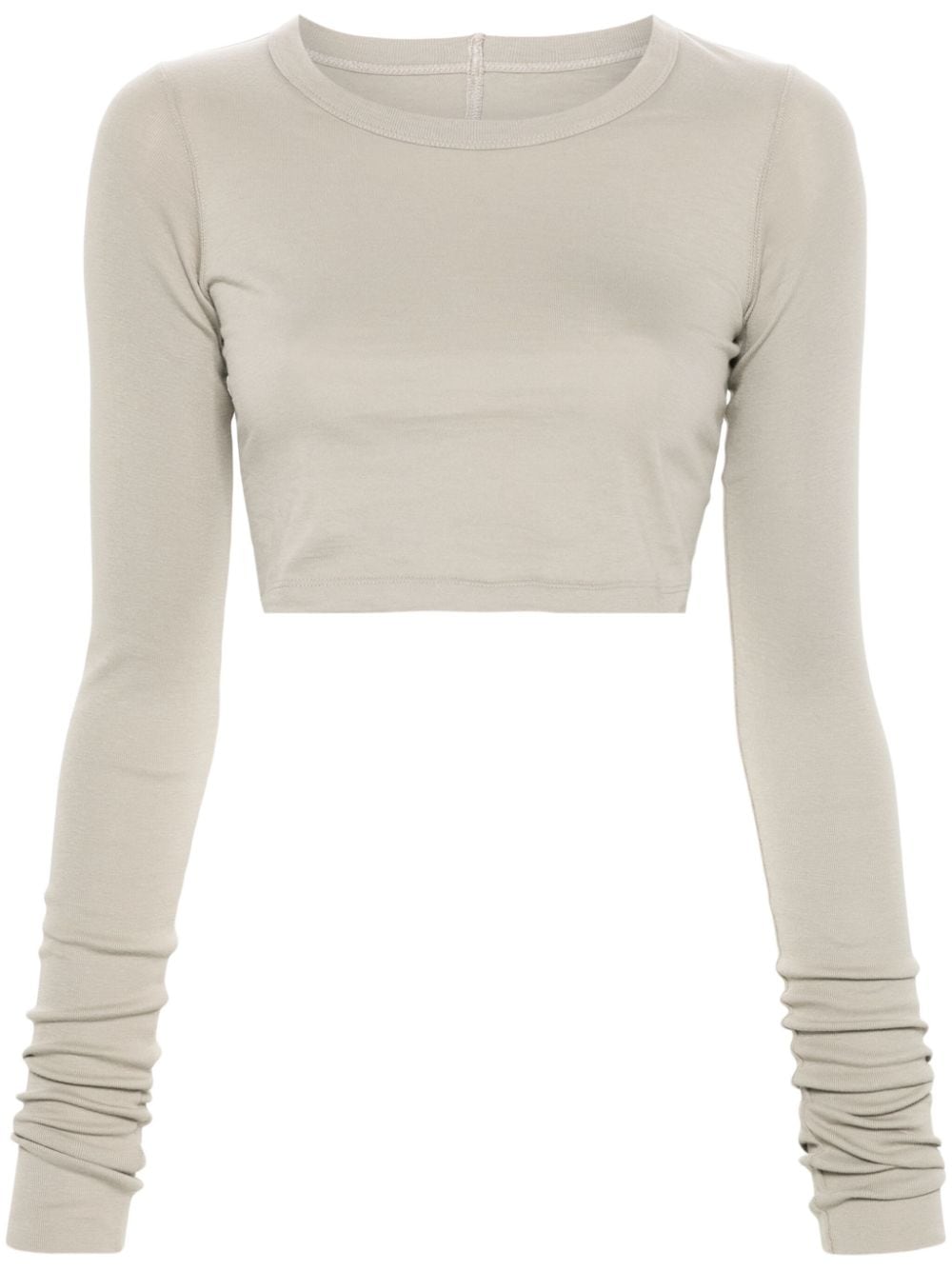 Rick Owens RICK OWENS- Cotton Long Sleeve Cropped T-shirt