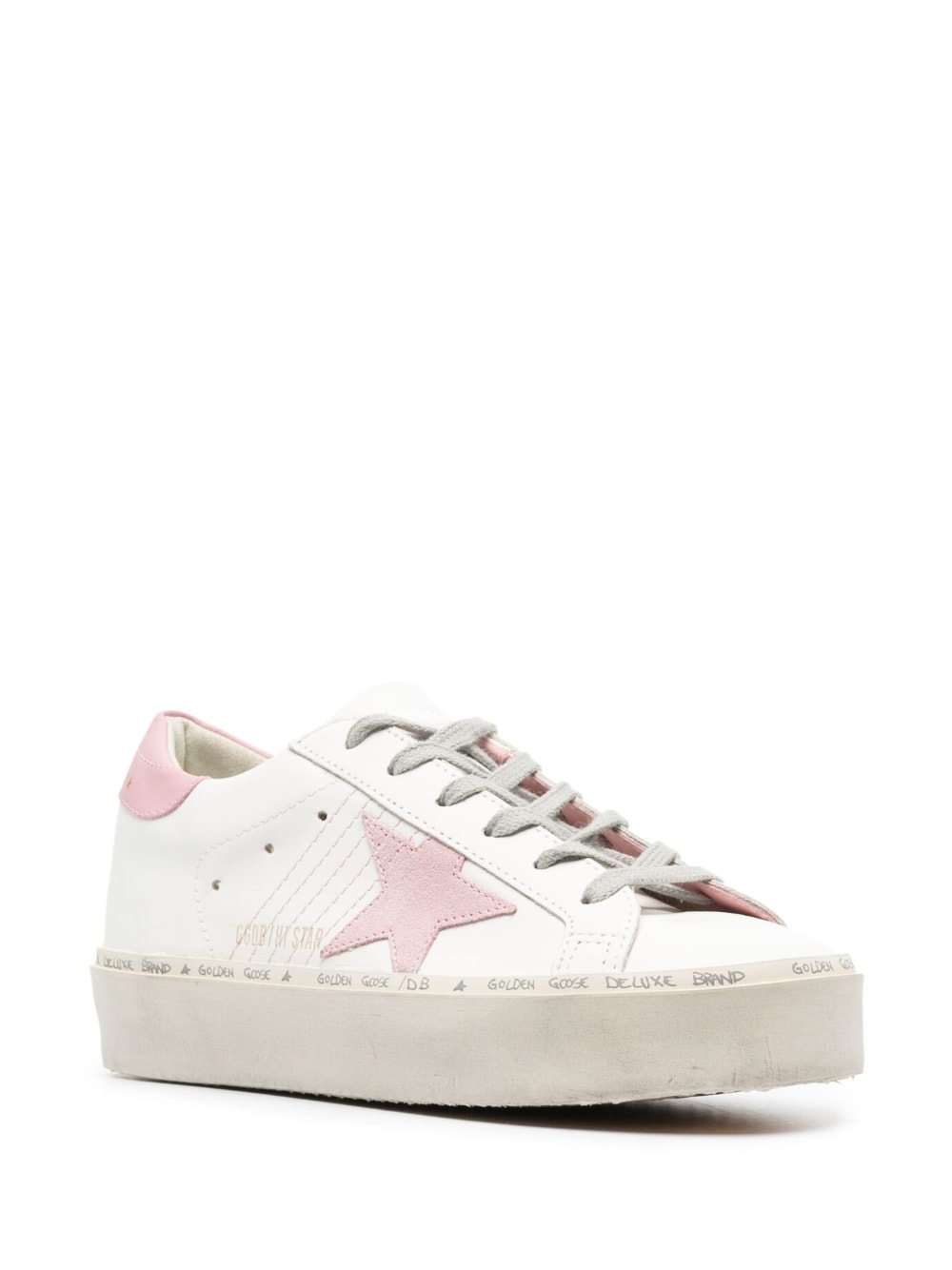 Golden Goose GOLDEN GOOSE- Hi Star Leather Sneakers