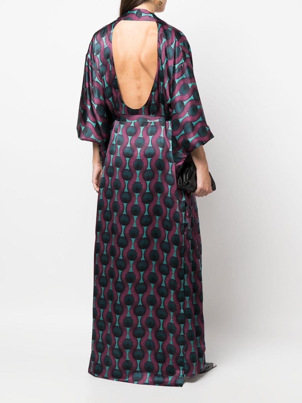 Ozwald boateng OZWALD BOATENG- Printed Silk Kimono Dress