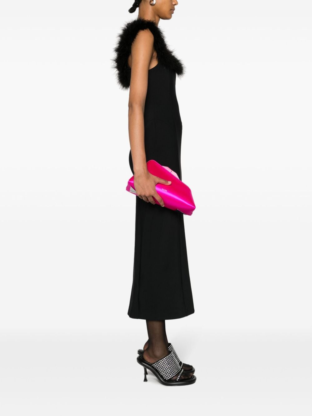 The Attico THE ATTICO- 8.30 Pm Satin Clutch Bag