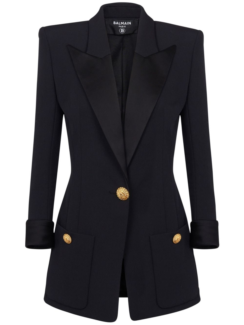 Balmain BALMAIN- Wool Single-breasted Blazer Jacket