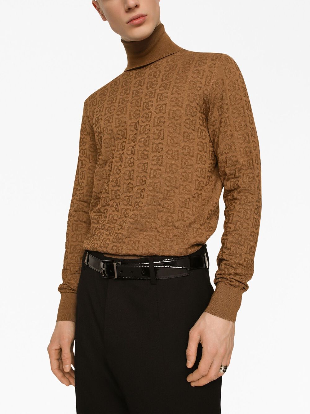 Dolce & Gabbana DOLCE & GABBANA- Silk Turtle-neck Sweater