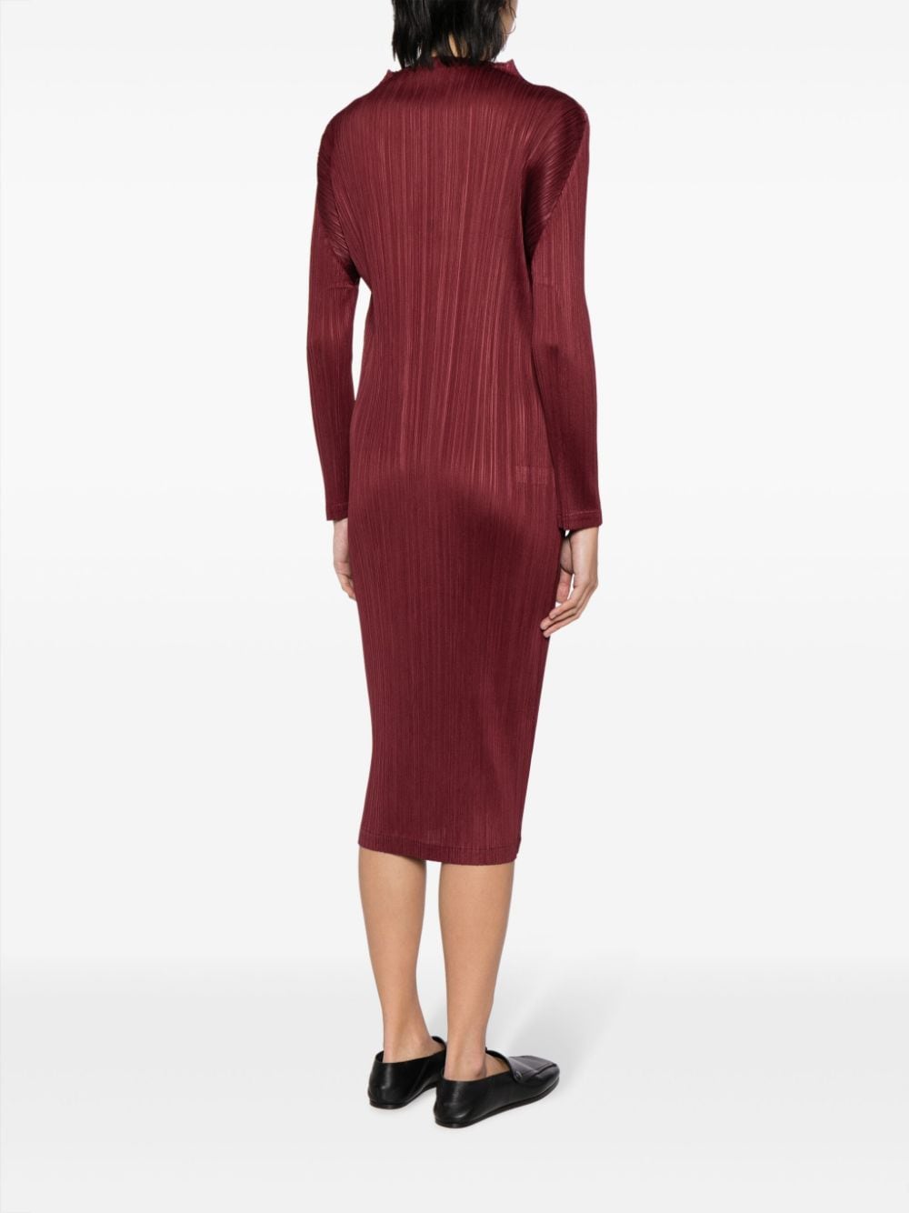 Pleats Please Issey Miyake PLEATS PLEASE ISSEY MIYAKE- Pleated Pencil Midi Dress