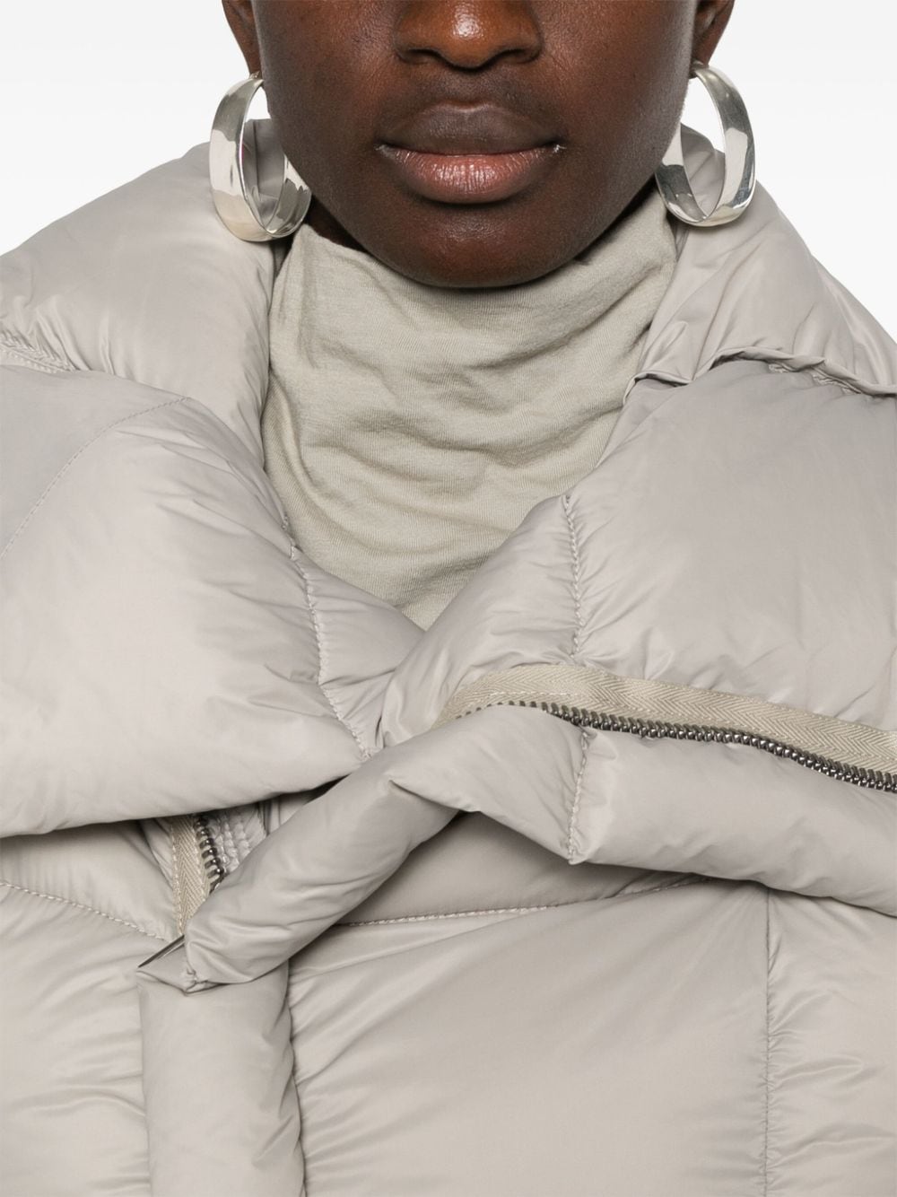 Rick Owens RICK OWENS- Funnel-neck Cropped Padded Jacket